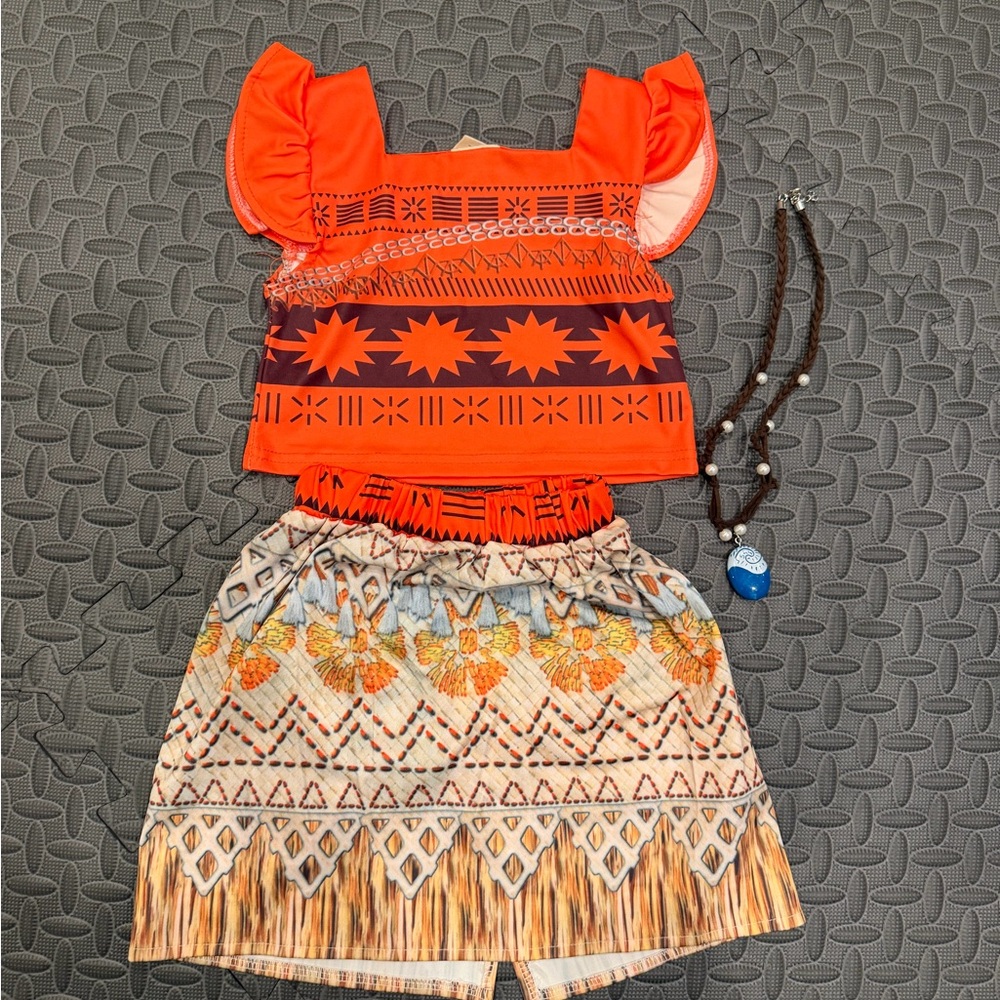 Moana Costume Set - with necklace 3T - Picture 3 of 3